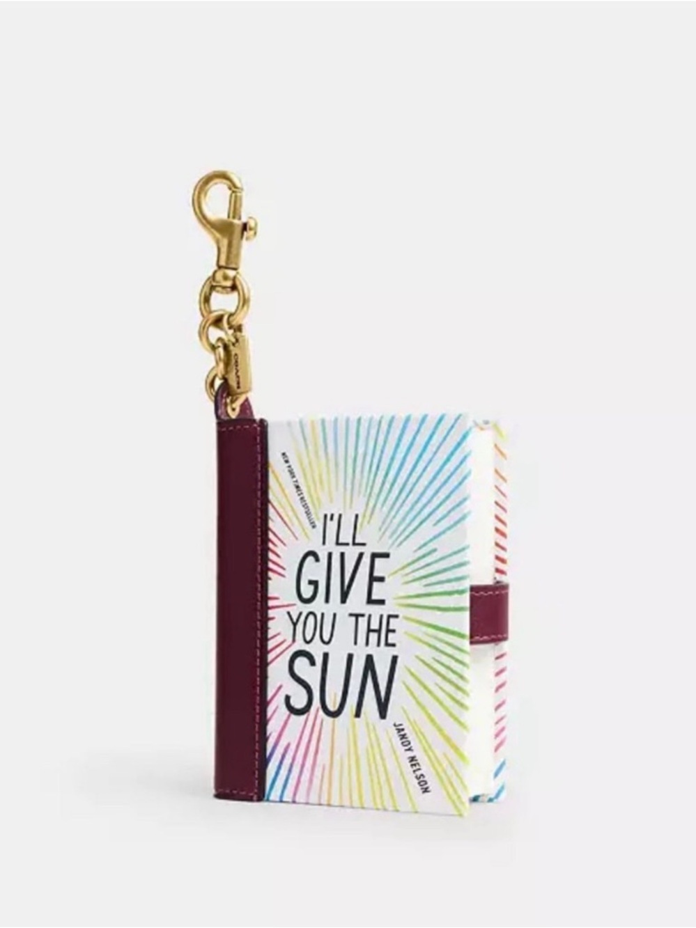 Coach I’ll Give You the Sun by Jandy Nelson book bag charm NWT